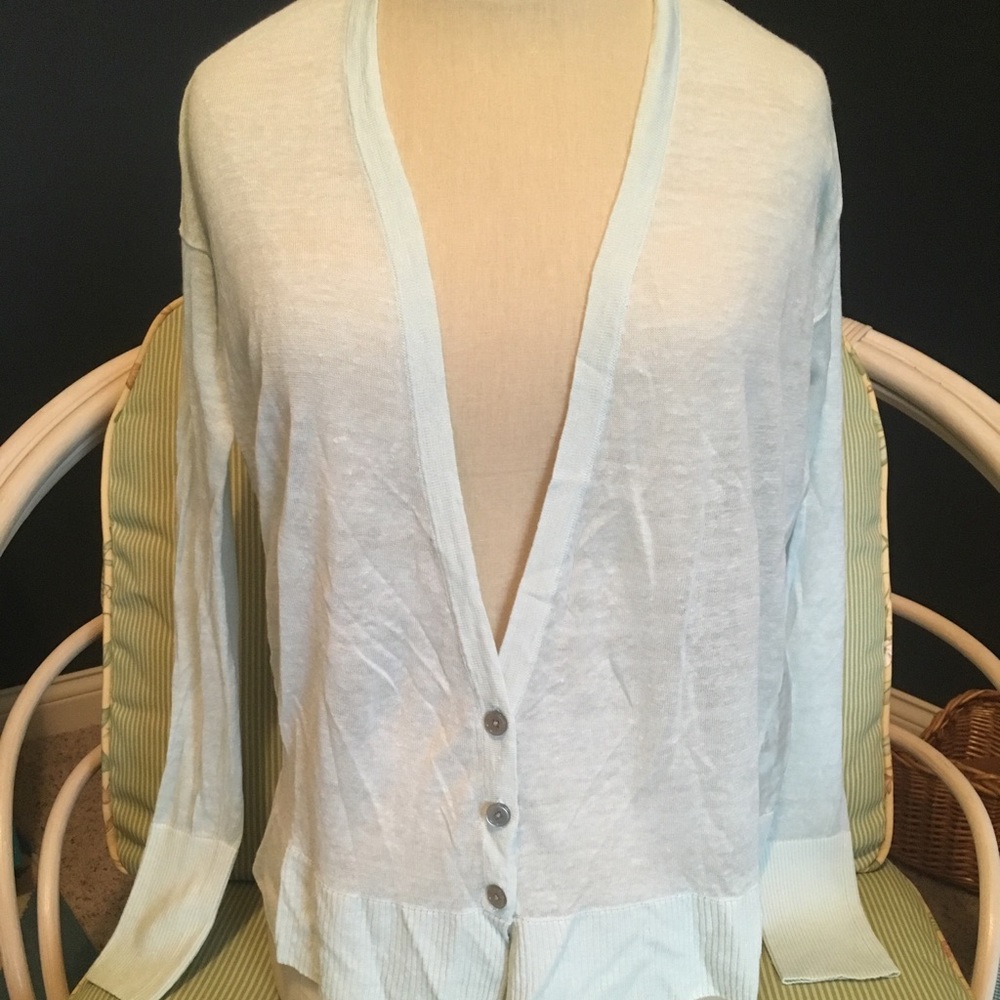 Club Monaco Silk and Linen Lightweight Cardigan